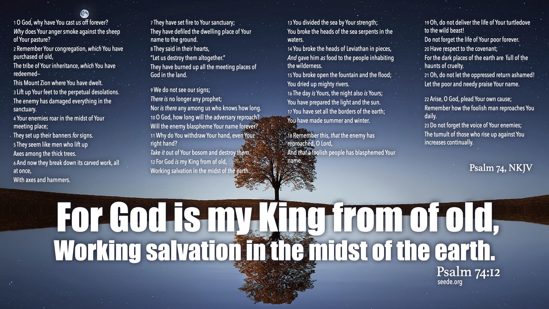 Psalm For God Is My King Working Salvation For His People Seede